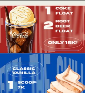 Coke floats and ice cream fundraiser